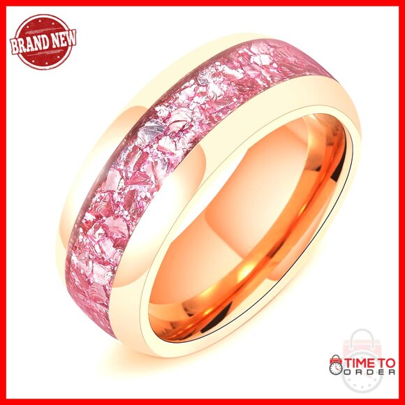 Other - Tungsten Carbide Wedding Band with Morganite Stone, Size 7-14, Unisex Promise